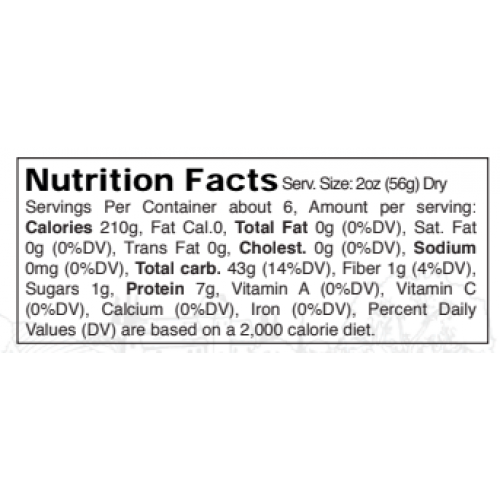 Nutrition facts