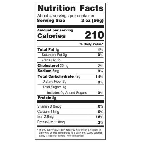 Nutrition facts