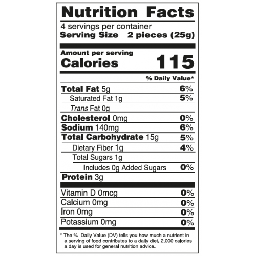 Nutrition facts 