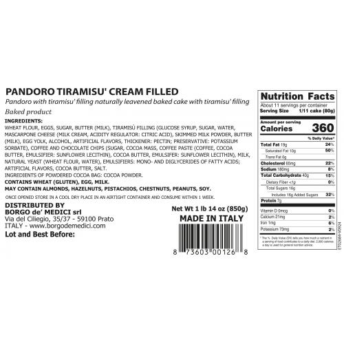 Pandoro Tiramisù cream filled