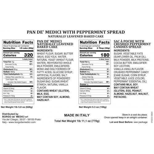 Pan de Medici cake with peppermint bark