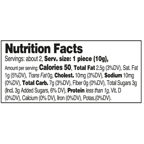 Nutrition facts Limoncello Flavored Frollini-Tea cookies in jar