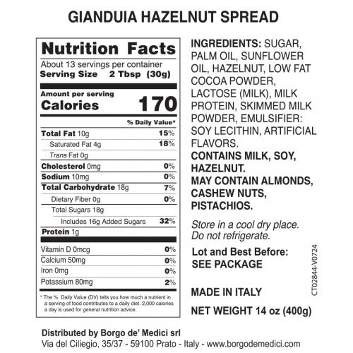 Hazelnut cream filled soft biscotti