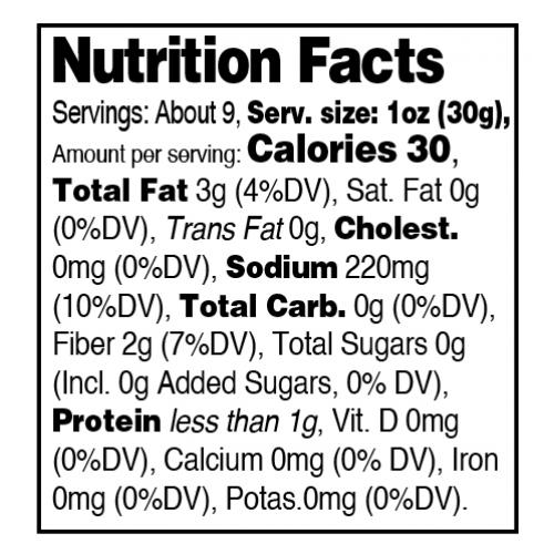 Nutrition facts