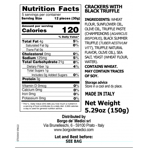 CRACKERS WITH BLACK TRUFFLE