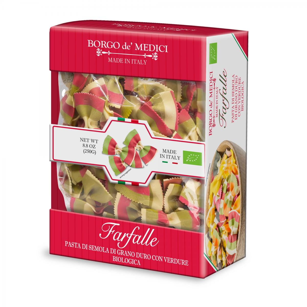 ORGANIC ITALIAN FLAG BOW TIE PASTA