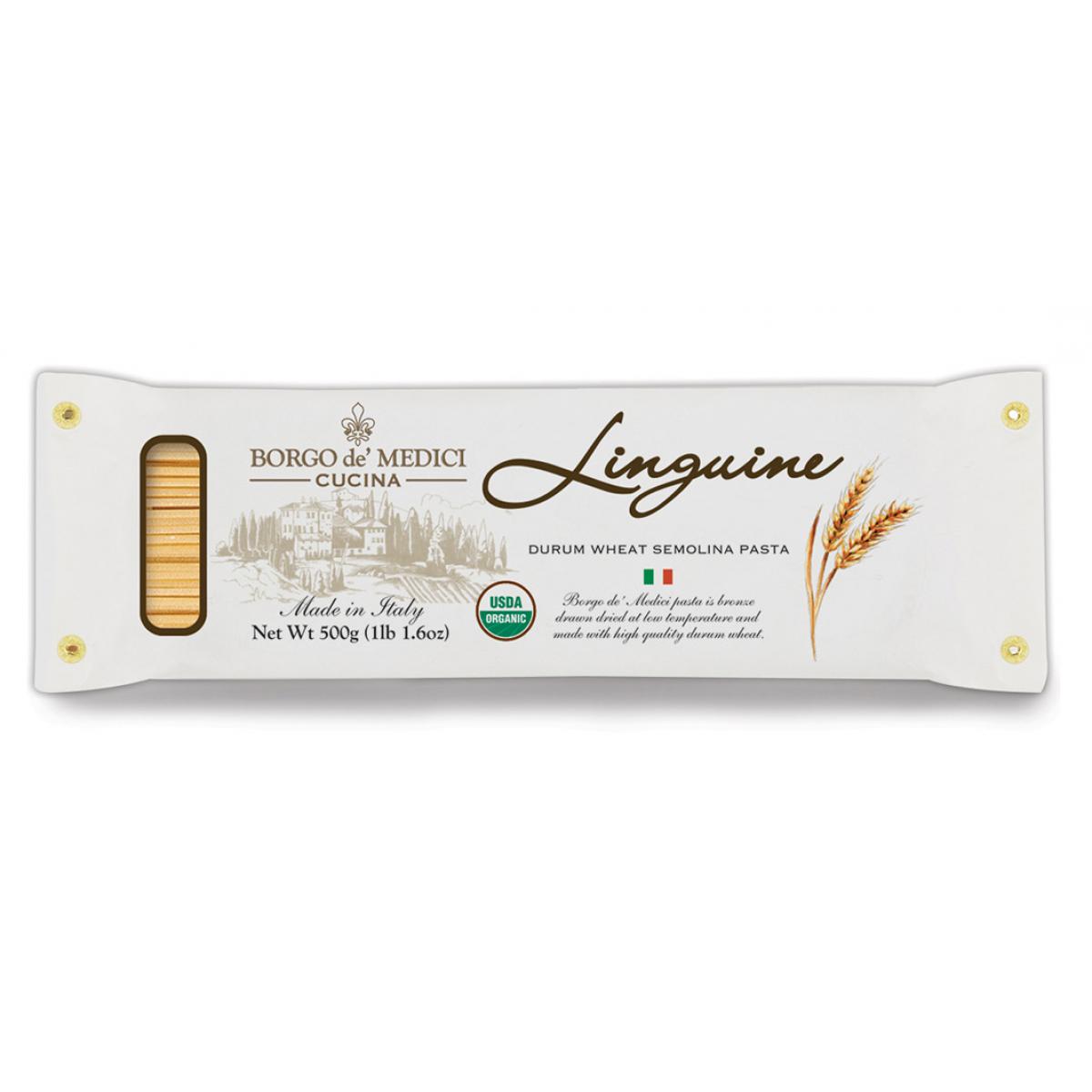 Organic Linguine - Durum Wheat Semolina Pasta Hand Wrapped 1