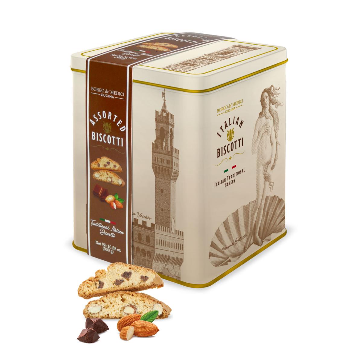 Assorted Traditional Biscotti in tin