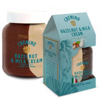 Cremino bicolor hazelnut and milk cream